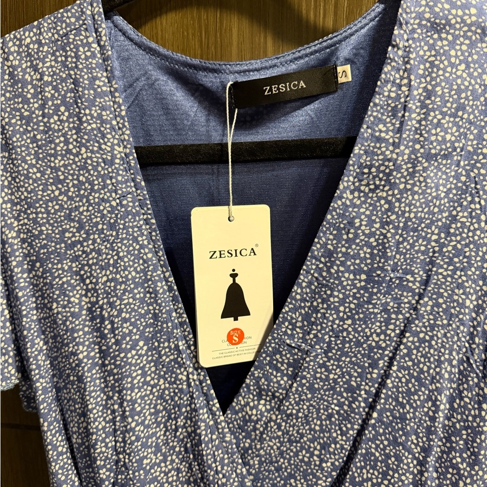 Zesica Women's Blue Floral Dress